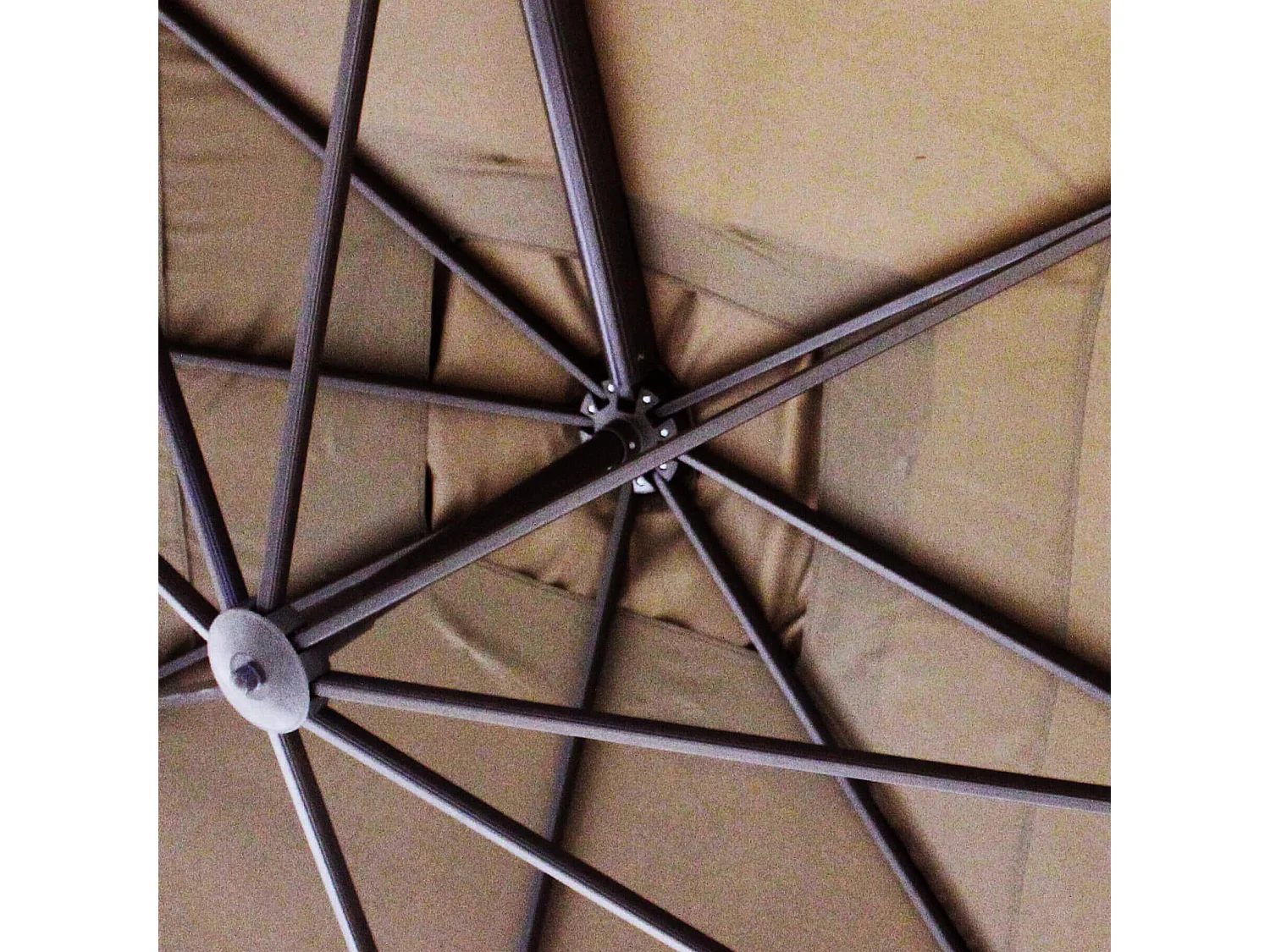MilaniHome.it - ombrellone decentrato 3x3 in alluminio per giardino m 3 x 3di coloreTaupe