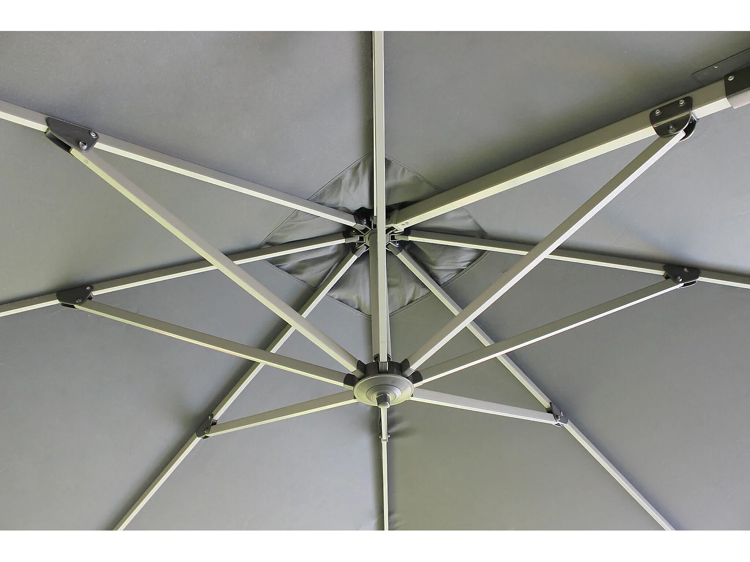 MilaniHome.it - Ombrellone Da Giardino 3x3 Palo Laterale Grigio Telo Grigio Per Esterno, Giardino Ristorante Gelateria Bar Hotel Albergodi coloreGrigio