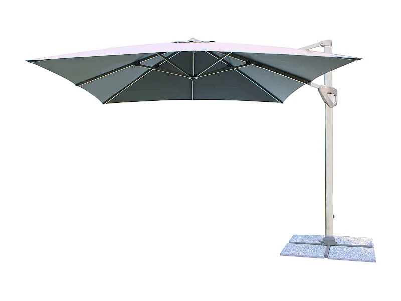 MilaniHome.it - Ombrellone Da Giardino 3x3 Palo Laterale Grigio Telo Grigio Per Esterno, Giardino Ristorante Gelateria Bar Hotel Albergodi coloreGrigio