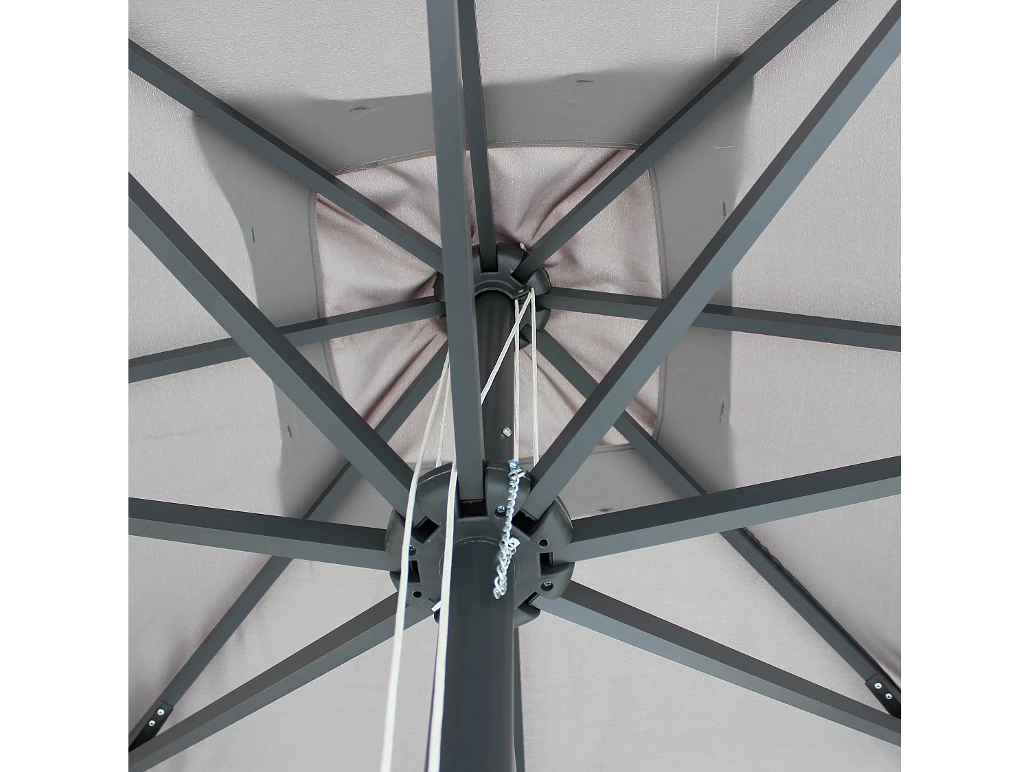 MilaniHome.it - ombrellone in alluminio 3 x 3 di design per esterno giardino cm 300 l x 300 pdi coloreGrigio