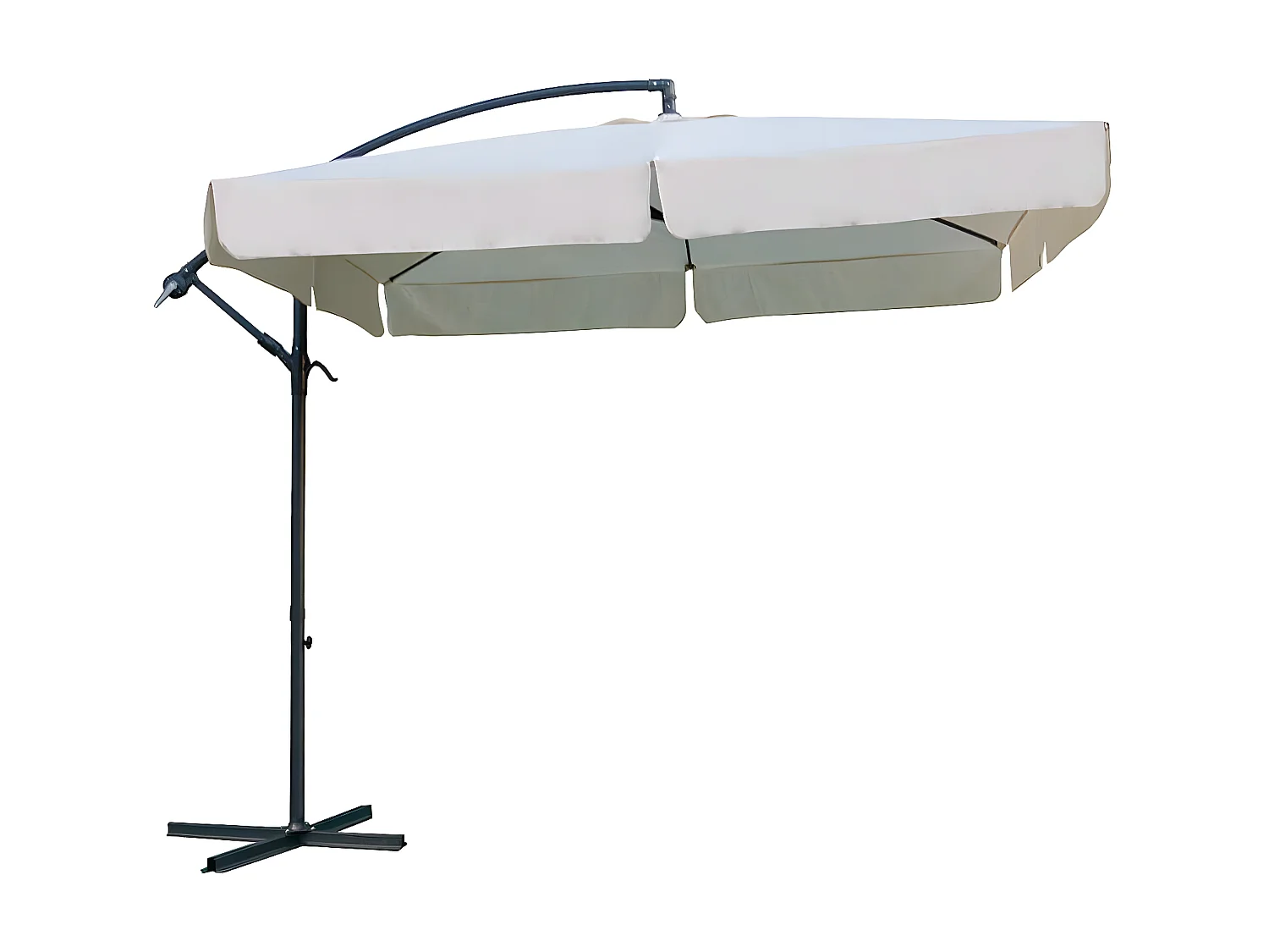 MilaniHome.it - Ombrellone Da Giardino 2,5x2,5 Palo Laterale Per Esterno Ristorante Gelateria Bar Hotel Albergodi coloreEcrù