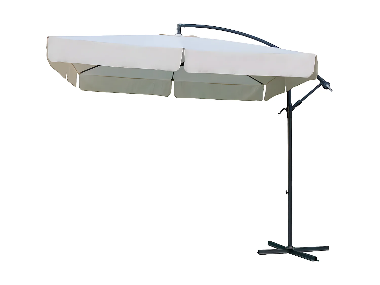 MilaniHome.it - Ombrellone Da Giardino 2,5x2,5 Palo Laterale Per Esterno Ristorante Gelateria Bar Hotel Albergodi coloreEcrù