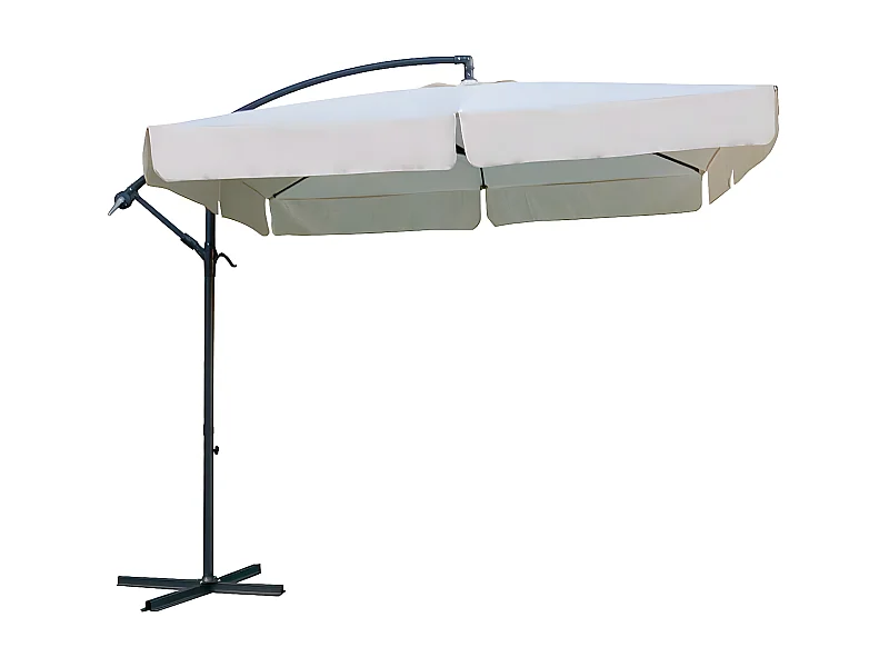 MilaniHome.it - Ombrellone Da Giardino 2,5x2,5 Palo Laterale Per Esterno Ristorante Gelateria Bar Hotel Albergodi coloreEcrù