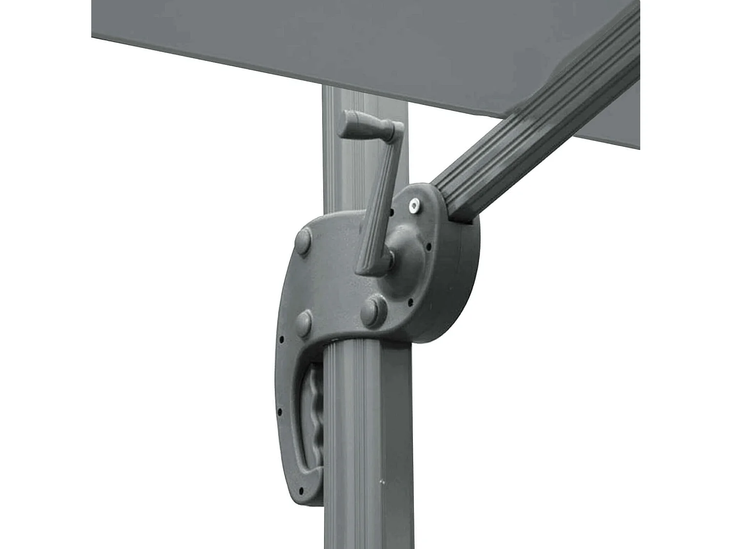 MilaniHome.it - ombrellone decentrato 3x3 in alluminio per giardino m 3 x 3di coloreGrigio chiaro