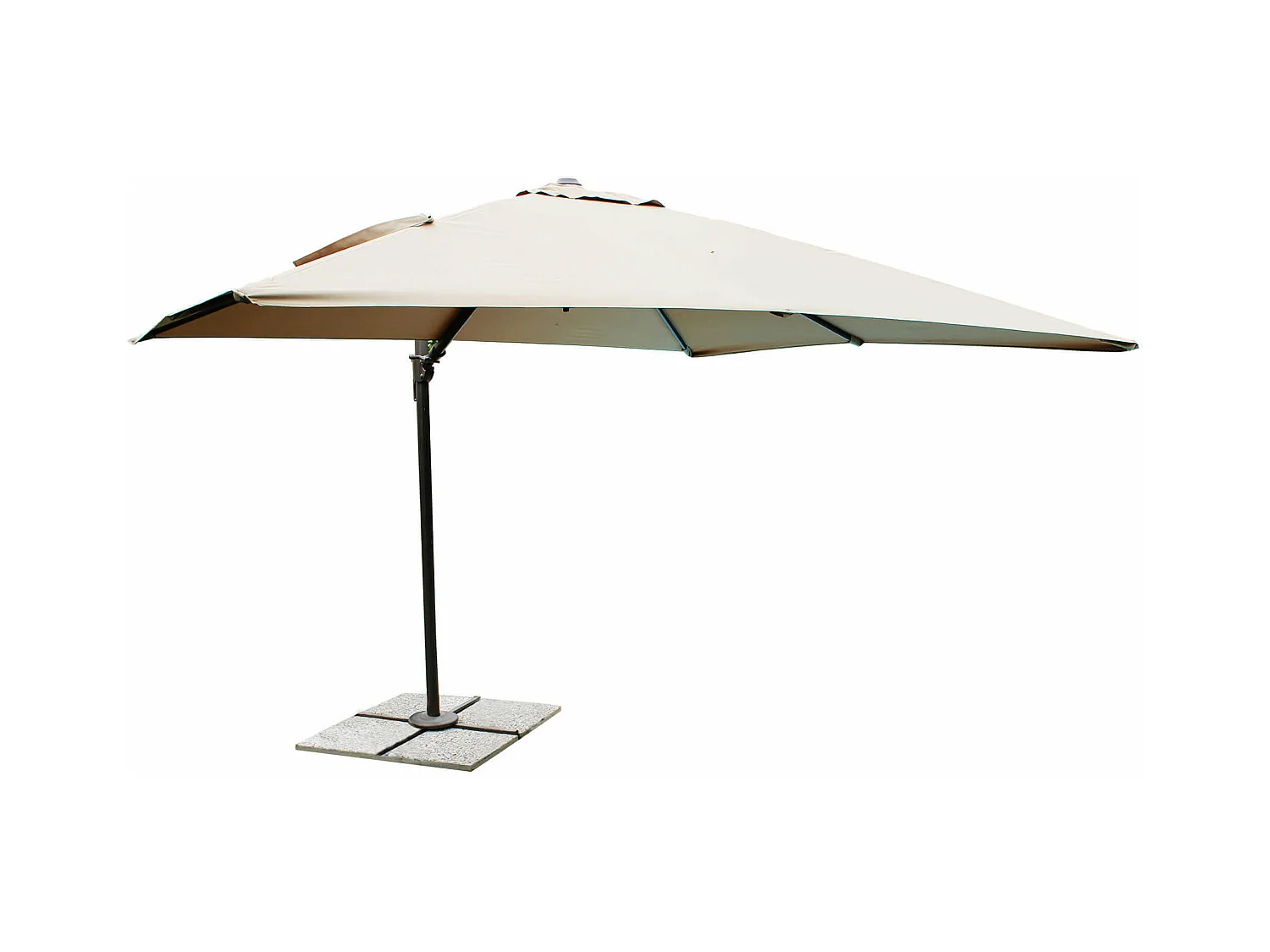 MilaniHome.it - Ombrellone Da Giardino 3x4 Palo Laterale Nero Telo Beige Per Esterno Ristorante, Gelateria Bar Hotel Albergodi coloreAntracite