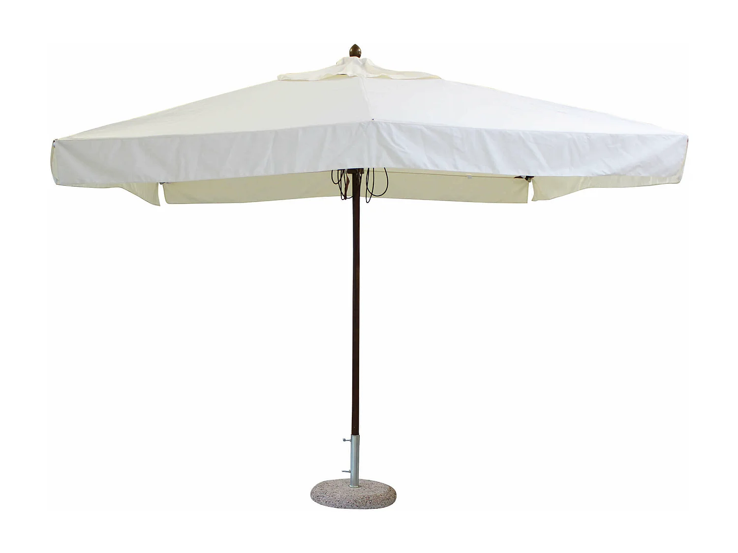 MilaniHome.it - Ombrellone Da Giardino 2x3 Palo Centrale In Legno Per Esterno Ristorante Gelateria Bar Hotel Albergodi coloreBianco