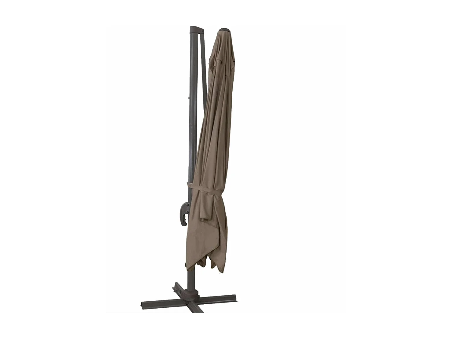 MilaniHome.it - ombrellone decentrato 3x4 in alluminio per giardino m 3 x 4di coloreTaupe