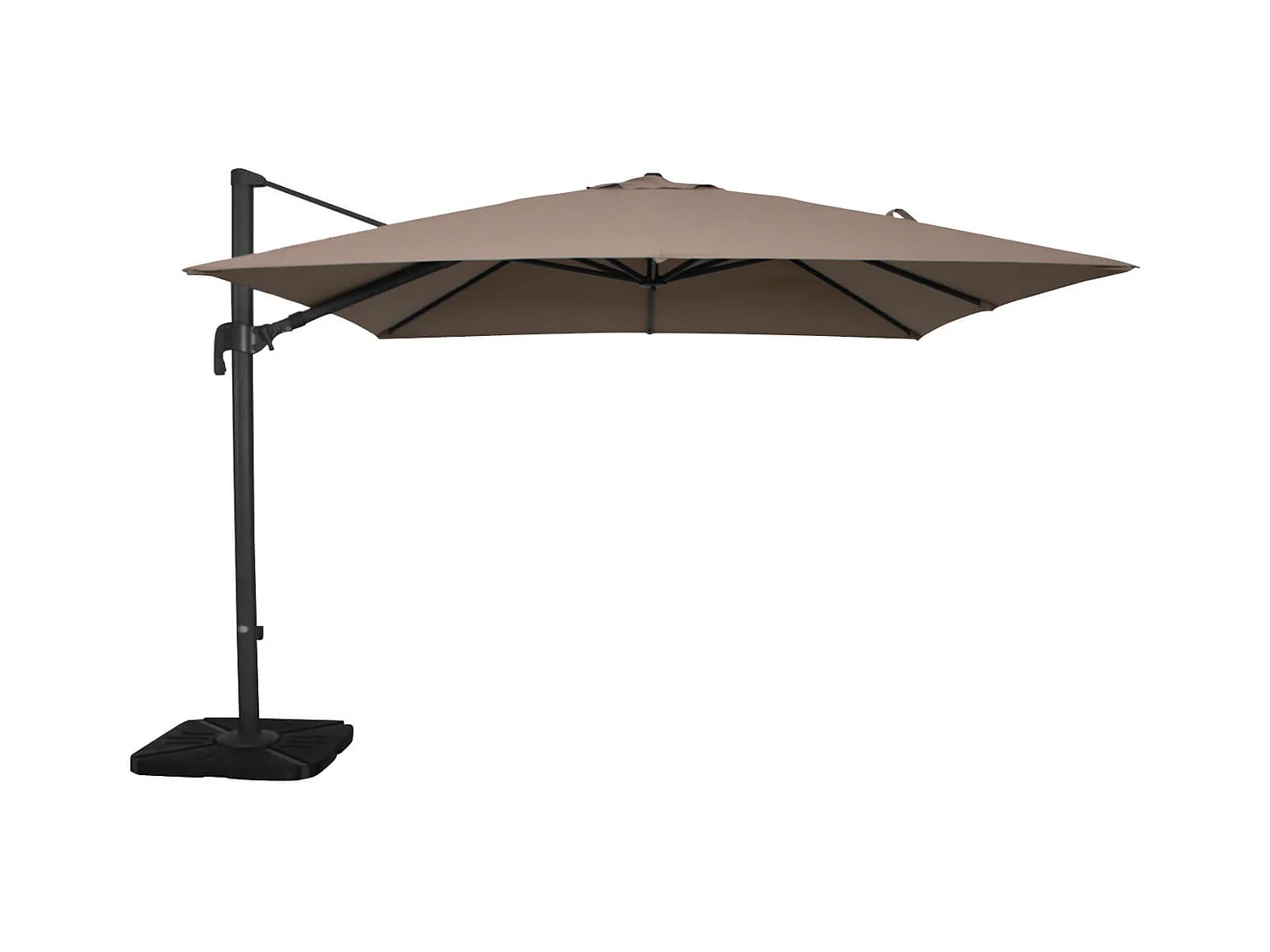 MilaniHome.it - ombrellone decentrato 3x4 in alluminio per giardino m 3 x 4di coloreTaupe