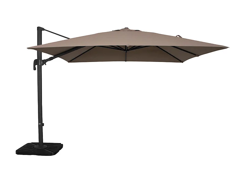 MilaniHome.it - ombrellone decentrato 3x4 in alluminio per giardino m 3 x 4di coloreTaupe