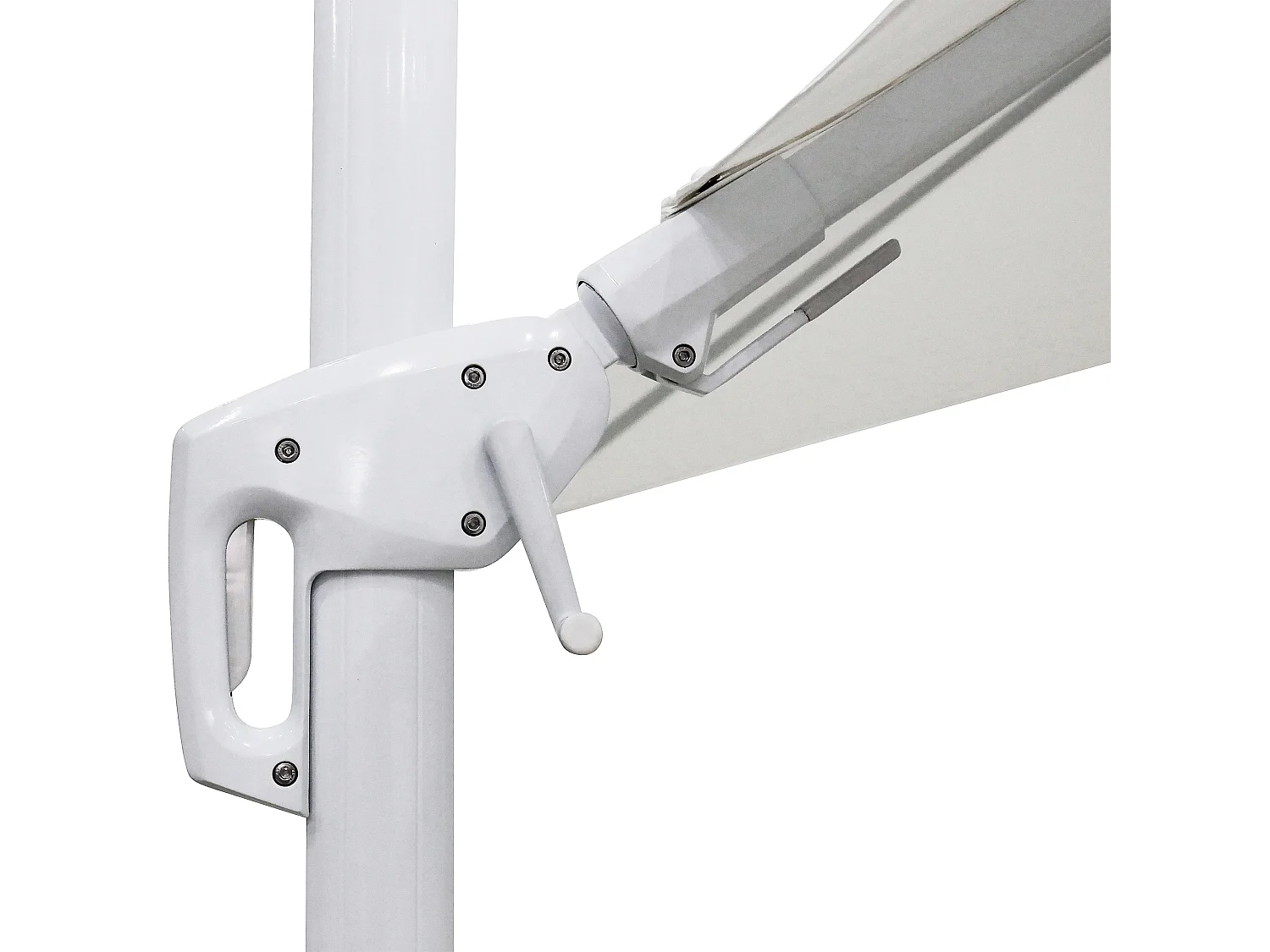 MilaniHome.it - ombrellone decentrato in alluminio 3 x 4 m di design per esterno giardino cm 400 l x 300 pdi coloreBianco