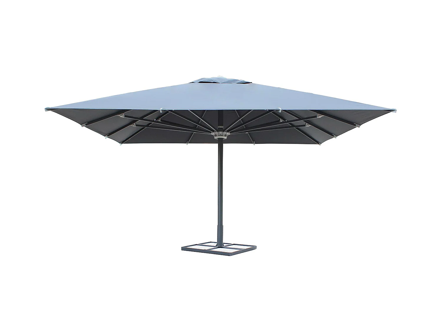 MilaniHome.it - ombrellone in alluminio 5 x 5 di design per esterno giardino cm 500 l x 500 pdi coloreAntracite