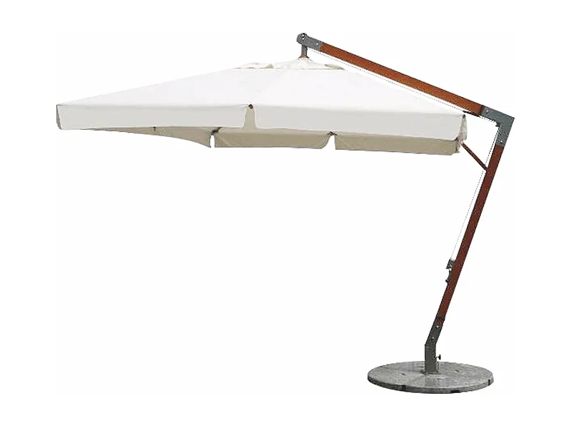 MilaniHome.it - Ombrellone Da Giardino 3x4 Palo Laterale In Legno Per Esterno Ristorante Gelateria Bar Hotel Albergodi coloreMarrone