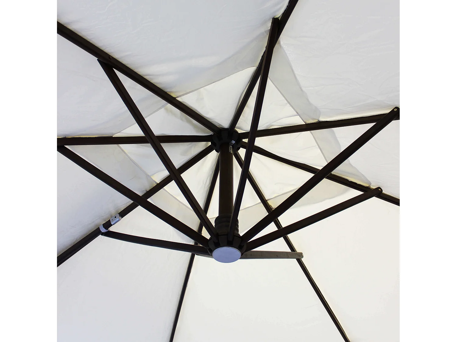 MilaniHome.it - Ombrellone Da Giardino 3x4 Palo Laterale In Legno Per Esterno Ristorante Gelateria Bar Hotel Albergodi coloreMarrone