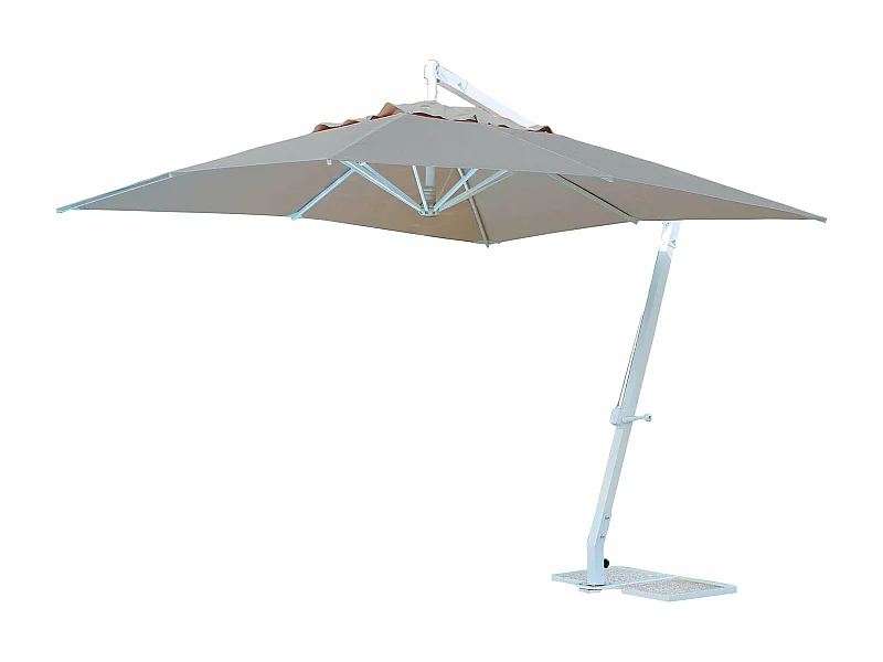 MilaniHome.it - Ombrellone Da Giardino 3x3 Palo Laterale In Alluminio Per Esterno, Ristorante Gelateria Bar Hotel Albergodi coloreTortora