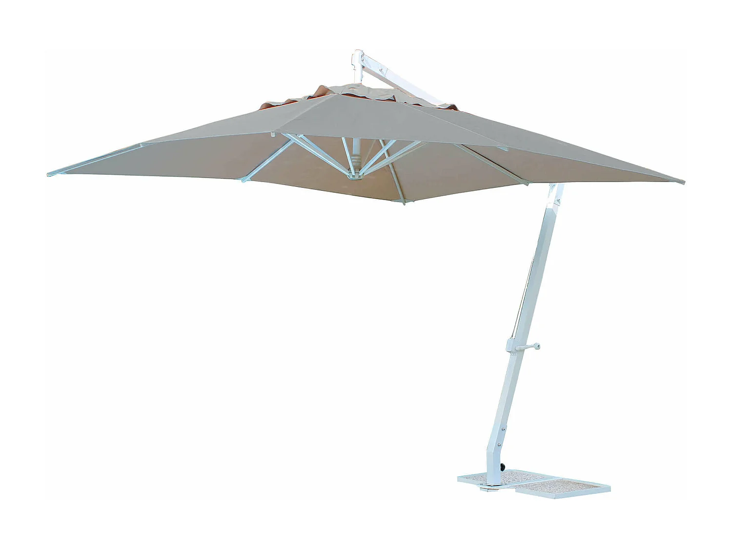 MilaniHome.it - Ombrellone Da Giardino 3x3 Palo Laterale In Alluminio Per Esterno, Ristorante Gelateria Bar Hotel Albergodi coloreTortora