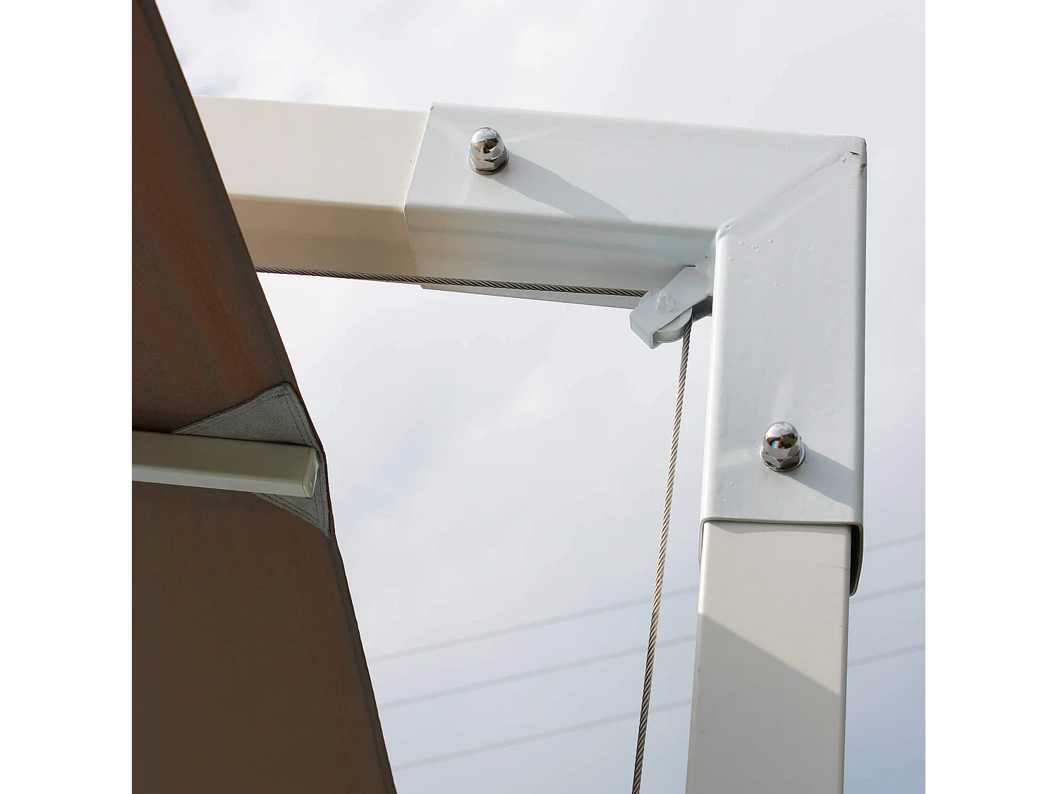 MilaniHome.it - Ombrellone Da Giardino 3x3 Palo Laterale In Alluminio Per Esterno, Ristorante Gelateria Bar Hotel Albergodi coloreTortora