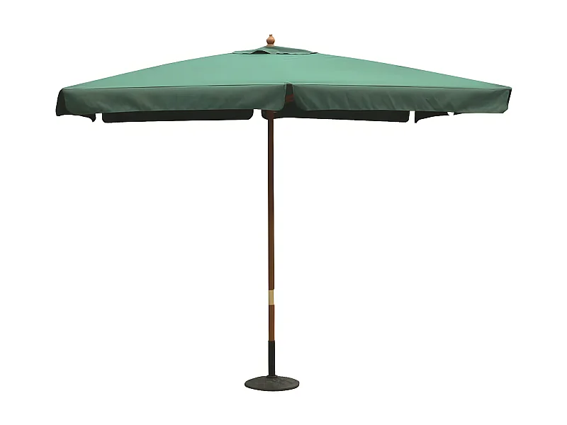 MilaniHome.it - Ombrellone Da Giardino 3x4 Palo Centrale In Legno Telo Verde Scuro Per Esterno Ristorante Gelateria Bar Hotel Albergodi coloreVerde