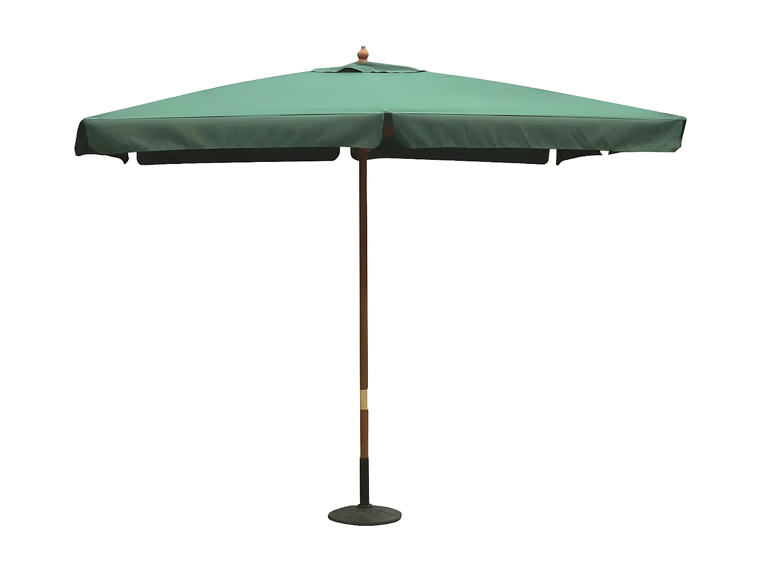 MilaniHome.it - Ombrellone Da Giardino 3x4 Palo Centrale In Legno Telo Verde Scuro Per Esterno Ristorante Gelateria Bar Hotel Albergodi coloreVerde