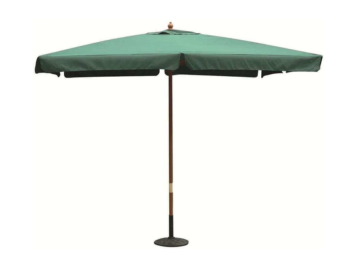 MilaniHome.it - Ombrellone Da Giardino 3x3 Palo Centrale In Legno Per Esterno Telo Verde Scuro Ristorante Gelateria Bar Hotel Albergodi coloreVerde