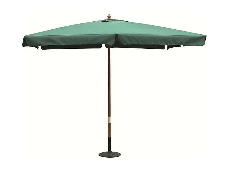 MilaniHome.it - Ombrellone Da Giardino 3x3 Palo Centrale In Legno Per Esterno Telo Verde Scuro Ristorante Gelateria Bar Hotel Albergodi coloreVerde