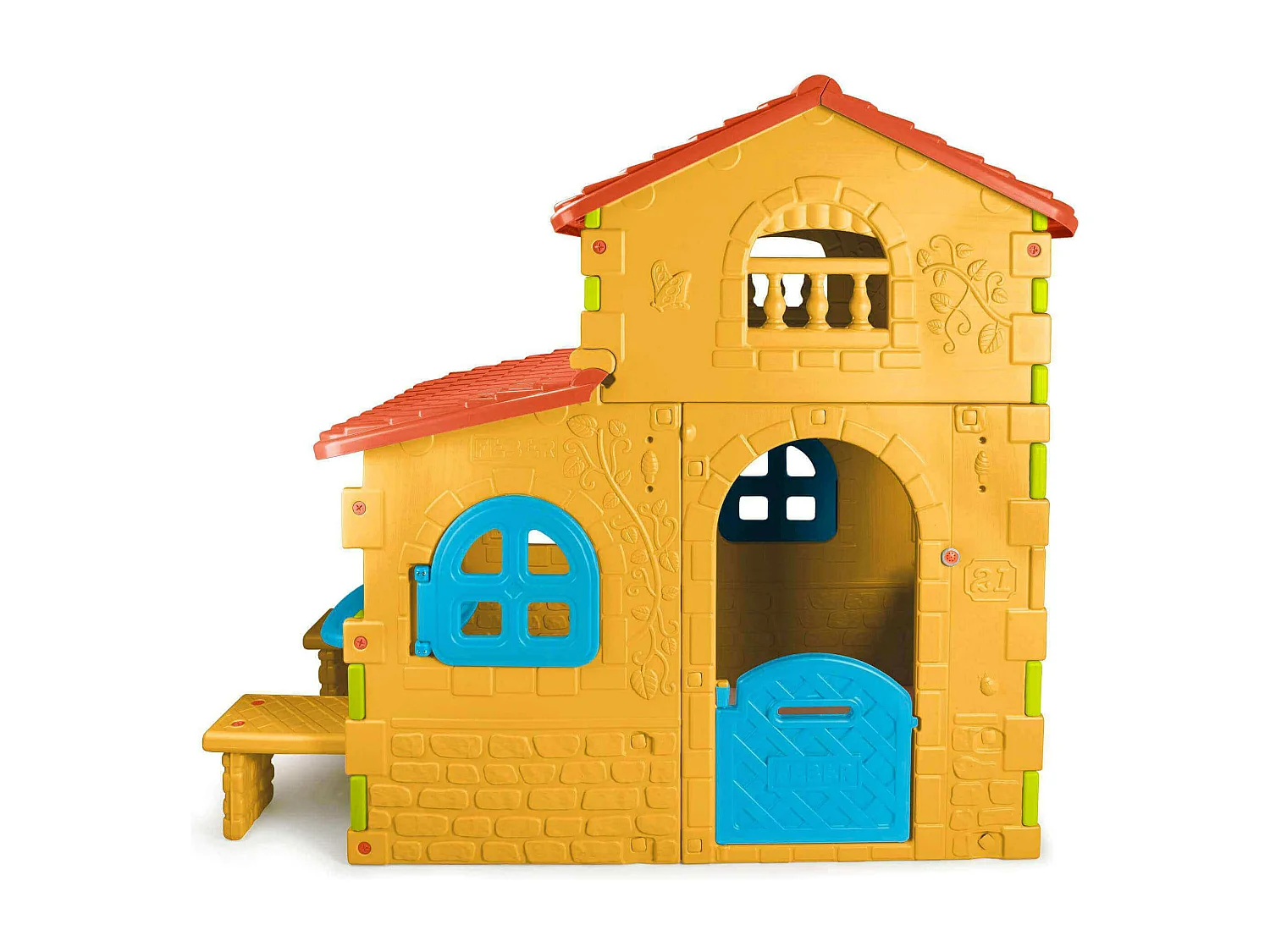 MilaniHome.it - GRANDE VILLA - casetta giocattolo per bambini da giardino per estero in plastica cm 199,9 x 154 x 180 hdi coloreMulticolor