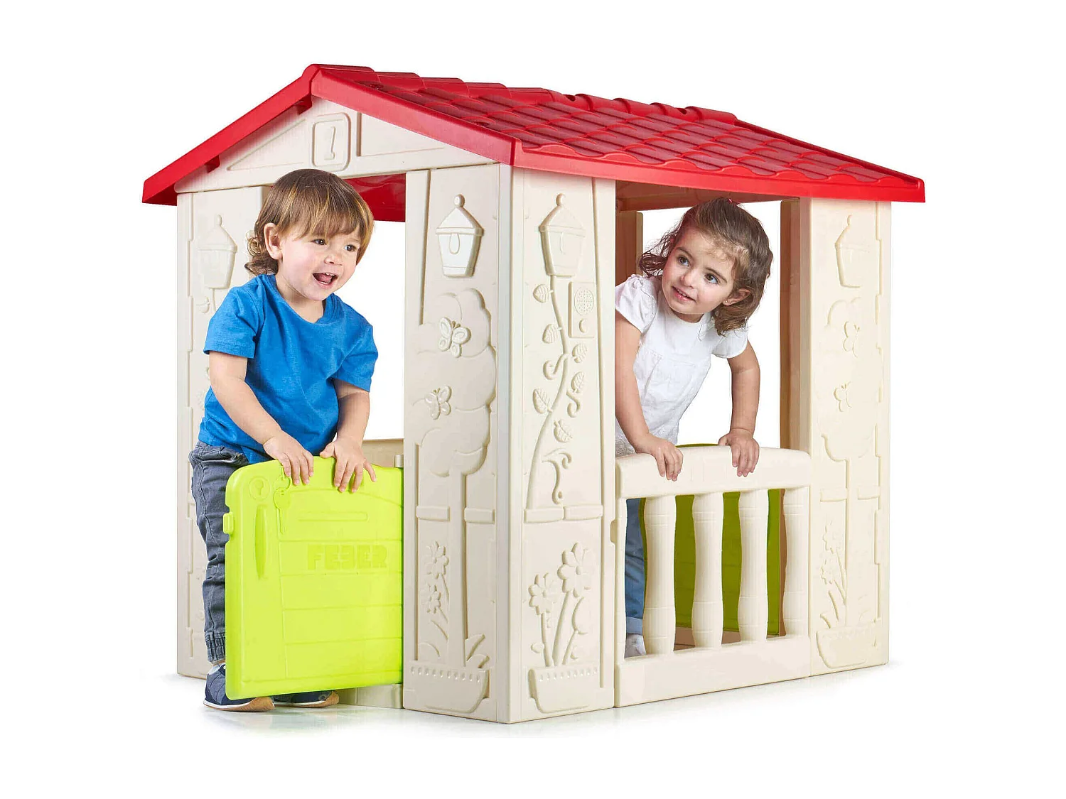 MilaniHome.it - HAPPY - casetta giocattolo per bambini da giardino per estero in plastica cm 80 x 94 x 100 hdi coloreMulticolor