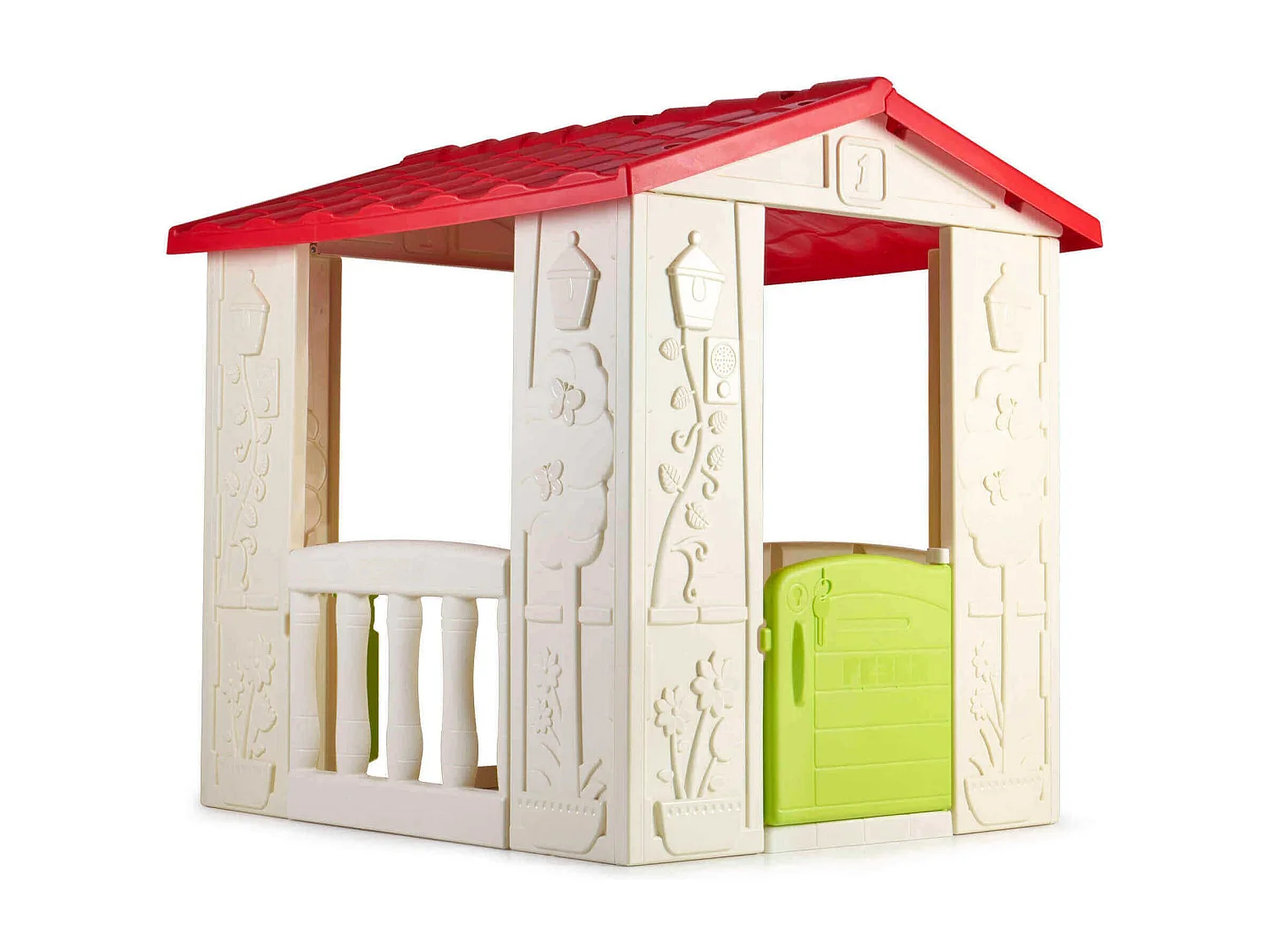 MilaniHome.it - HAPPY - casetta giocattolo per bambini da giardino per estero in plastica cm 80 x 94 x 100 hdi coloreMulticolor