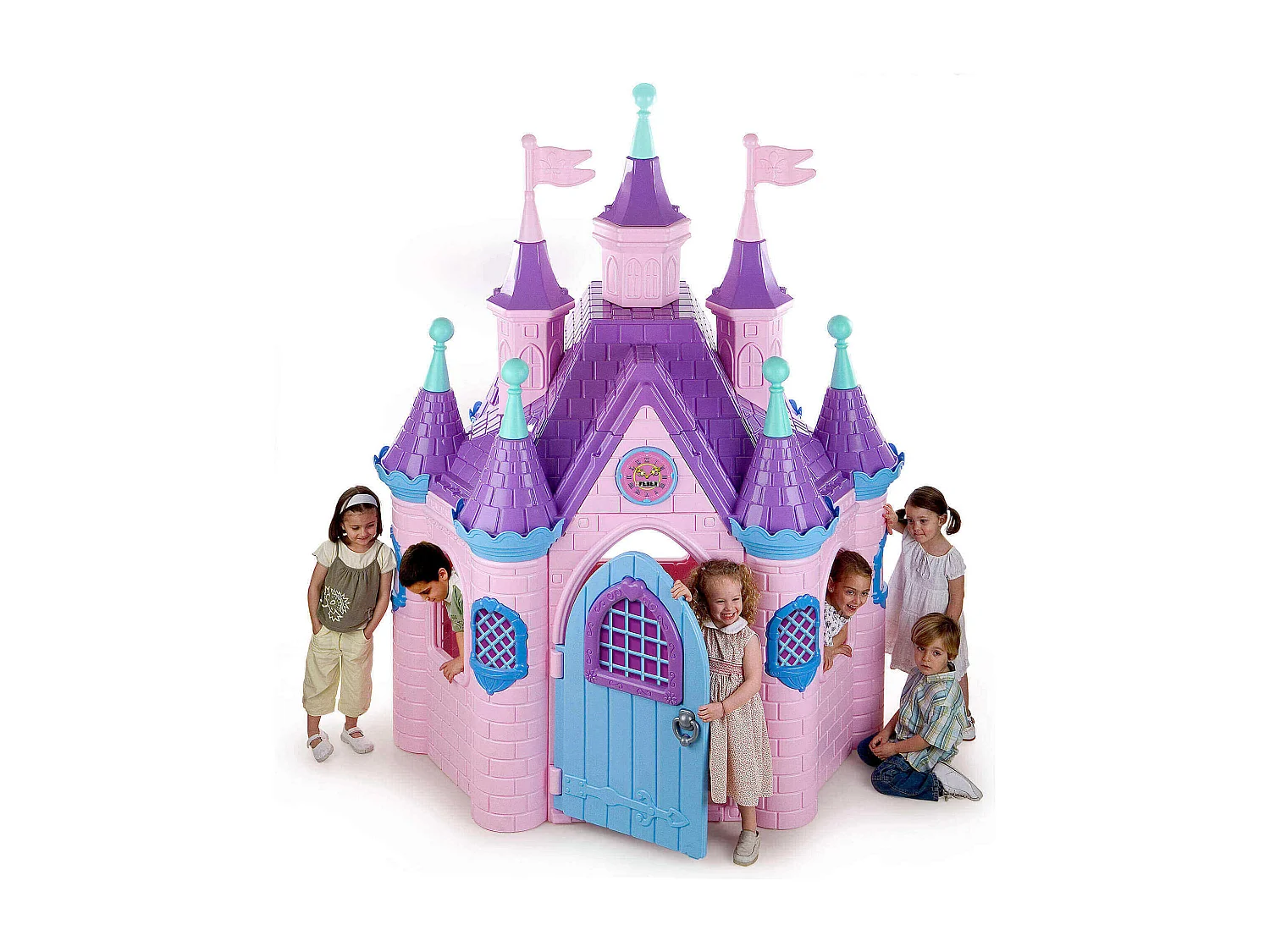 MilaniHome.it - SUPER PALAZZO - castello casetta giocattolo per bambini da giardino per esterno in plastica cm 123 x 100 x 102 hdi coloreMulticolor