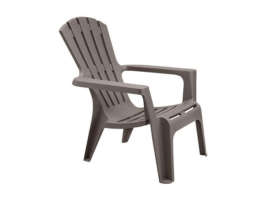 MilaniHome.it - Poltrona da giardino relax in plastica design moderno coloratadi coloreTaupe