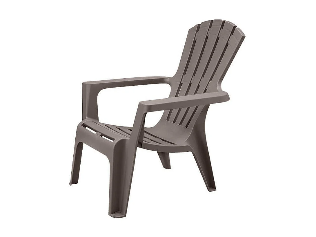 MilaniHome.it - Poltrona da giardino relax in plastica design moderno coloratadi coloreTaupe