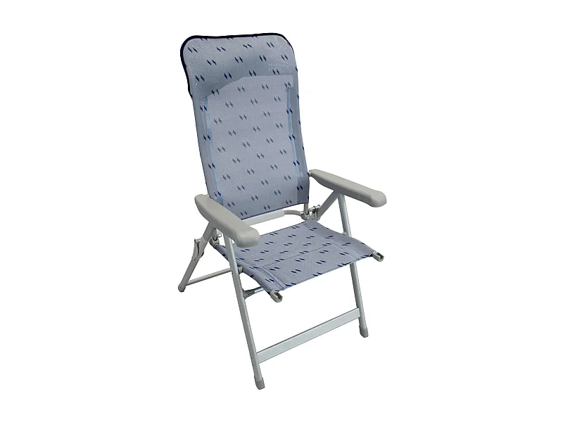 MilaniHome.it - Poltrona Pieghevole Textilene Azzurro Con Decoro Per Campeggio Spiaggia Mare Piscina Giardinodi coloreAzzurro