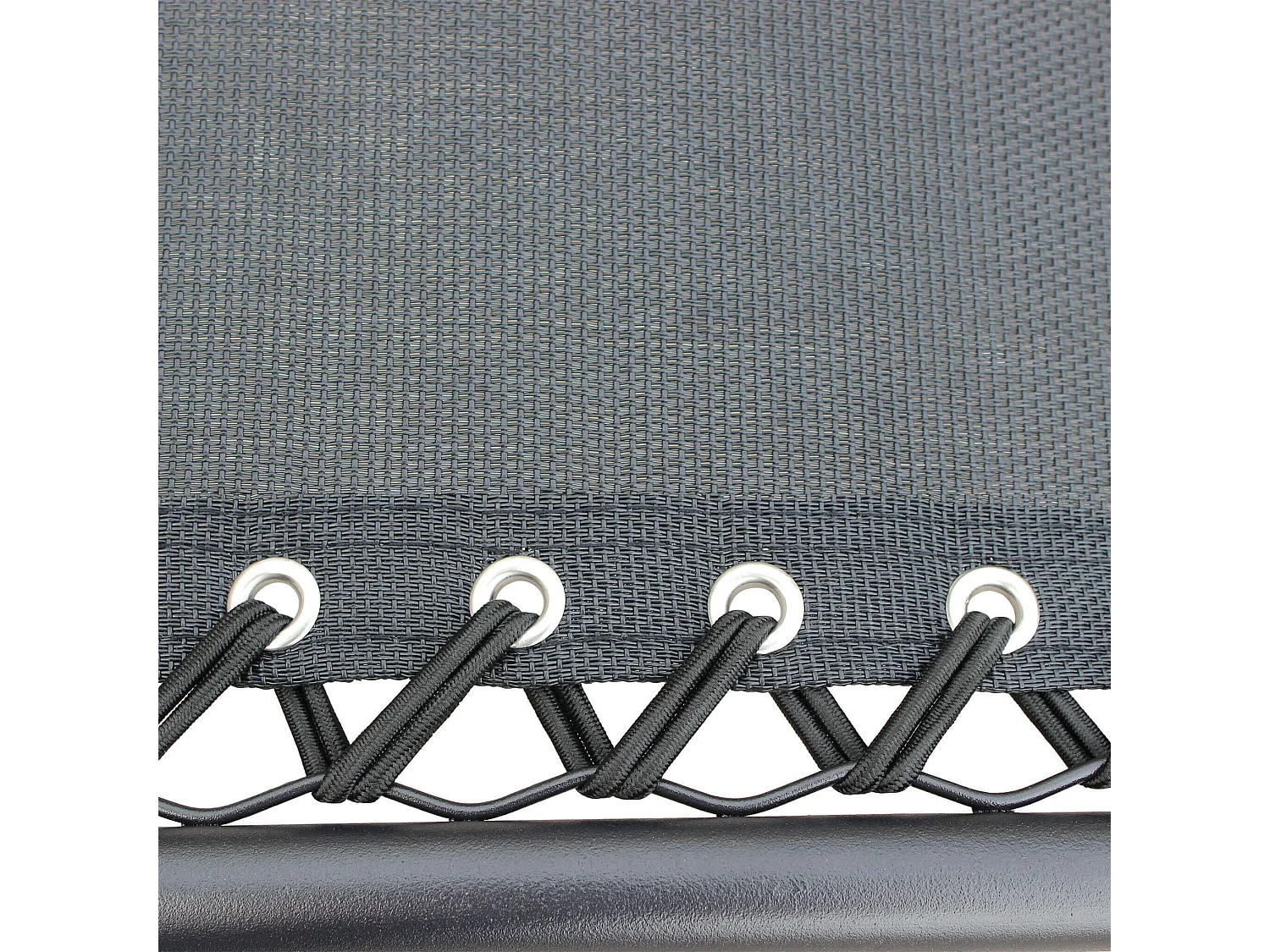 MilaniHome.it - Sdraio Pieghevole Con Struttura Nera E Textilene Nero Per Campeggio Spiaggia Mare Piscina Giardinodi coloreNero