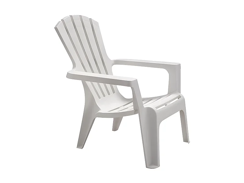 MilaniHome.it - Poltrona da giardino relax in plastica design moderno coloratadi coloreBianco