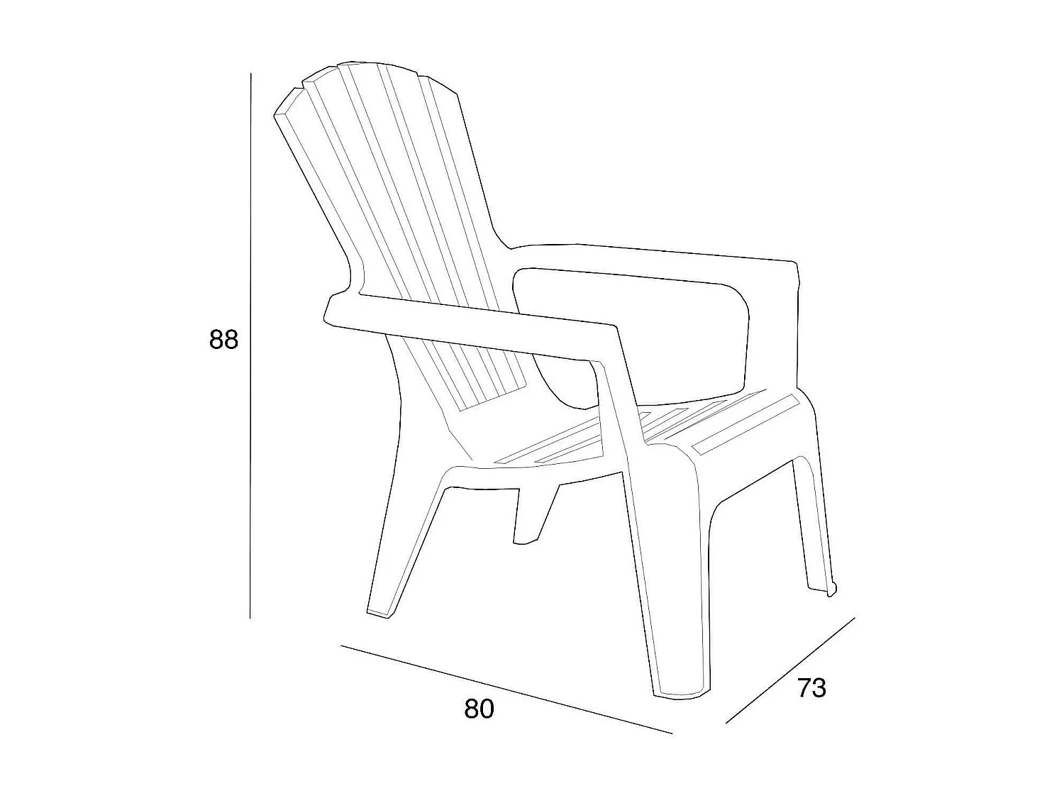 MilaniHome.it - Poltrona da giardino relax in plastica design moderno coloratadi coloreBianco