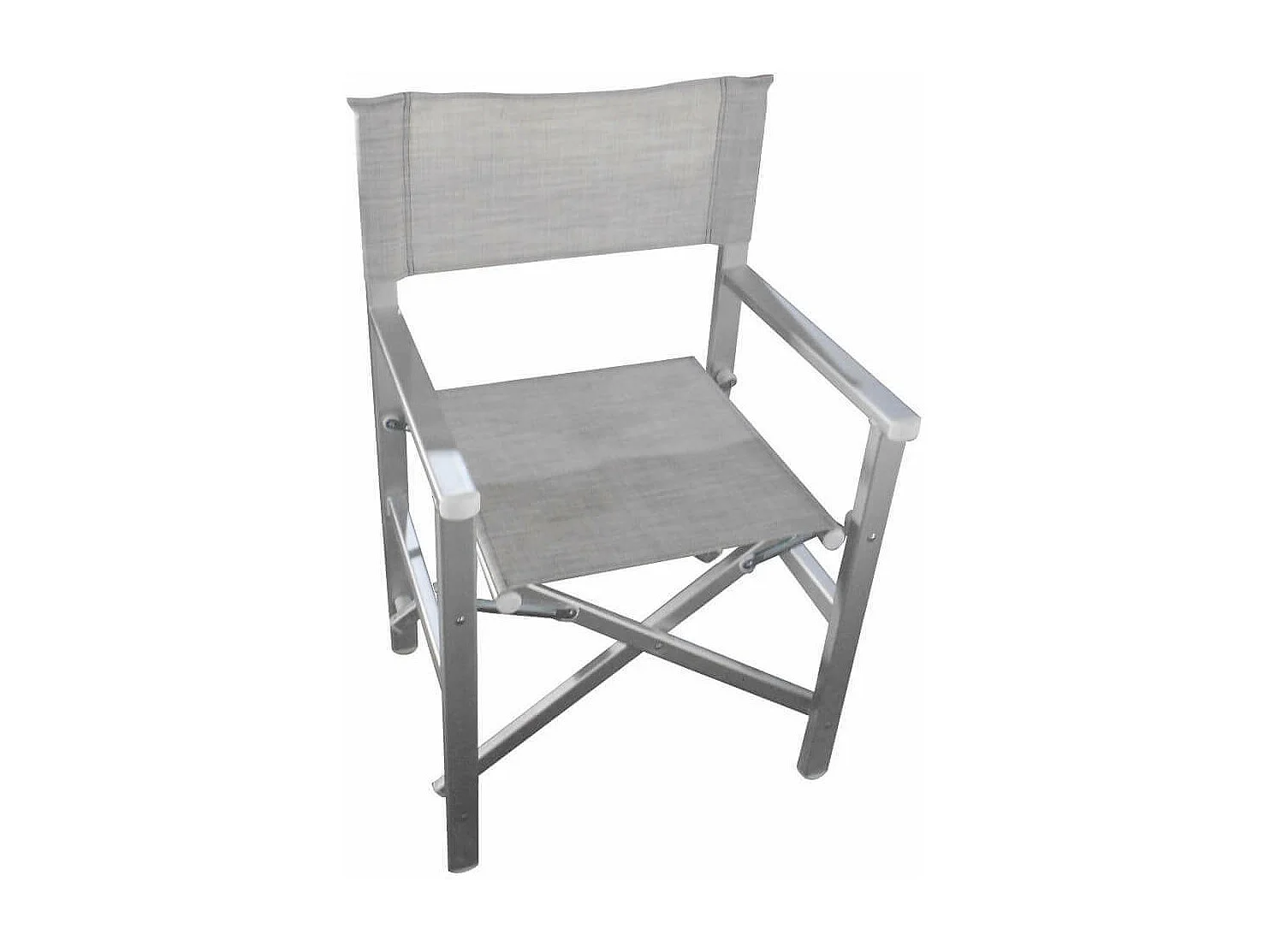 MilaniHome.it - Poltrona Sedia Regista Textilene Grigia Per Campeggio Spiaggia Mare Piscina Giardino Esternodi coloreGrigio