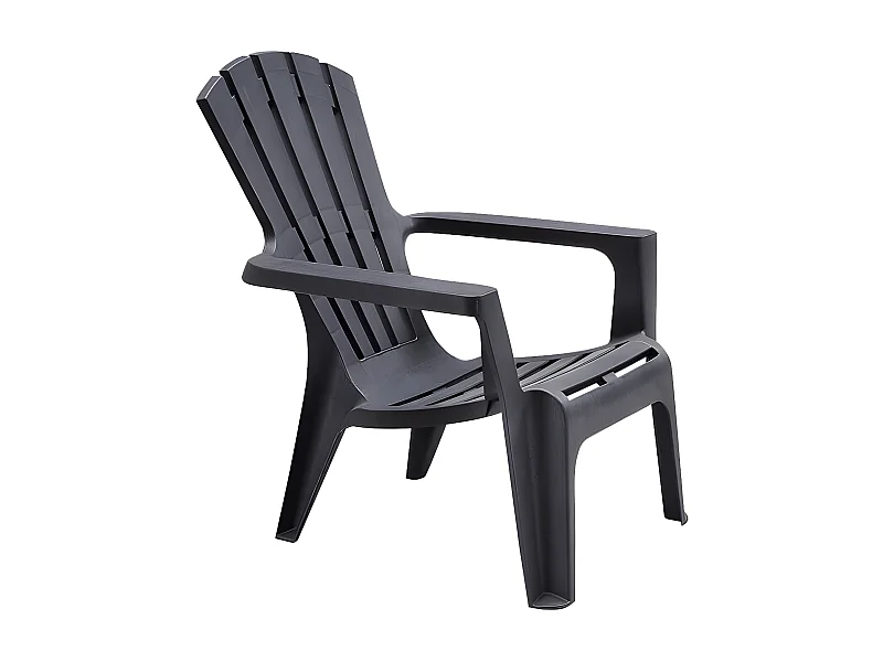 MilaniHome.it - Poltrona da giardino relax in plastica design moderno coloratadi coloreNero
