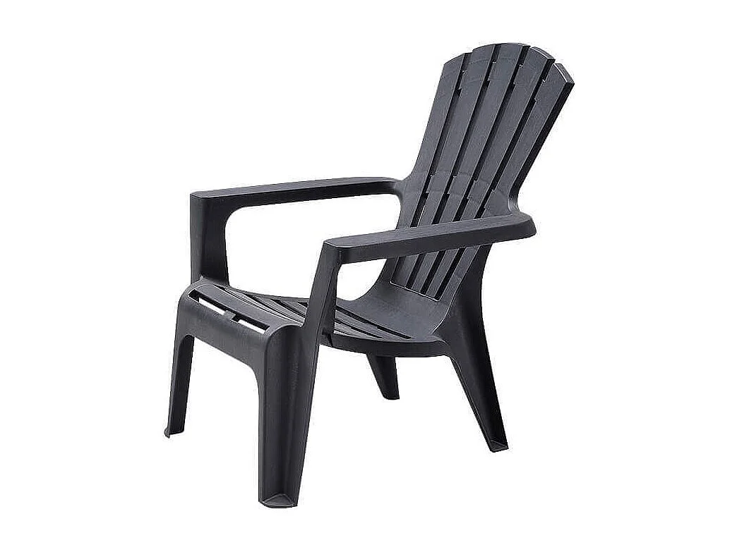 MilaniHome.it - Poltrona da giardino relax in plastica design moderno coloratadi coloreNero