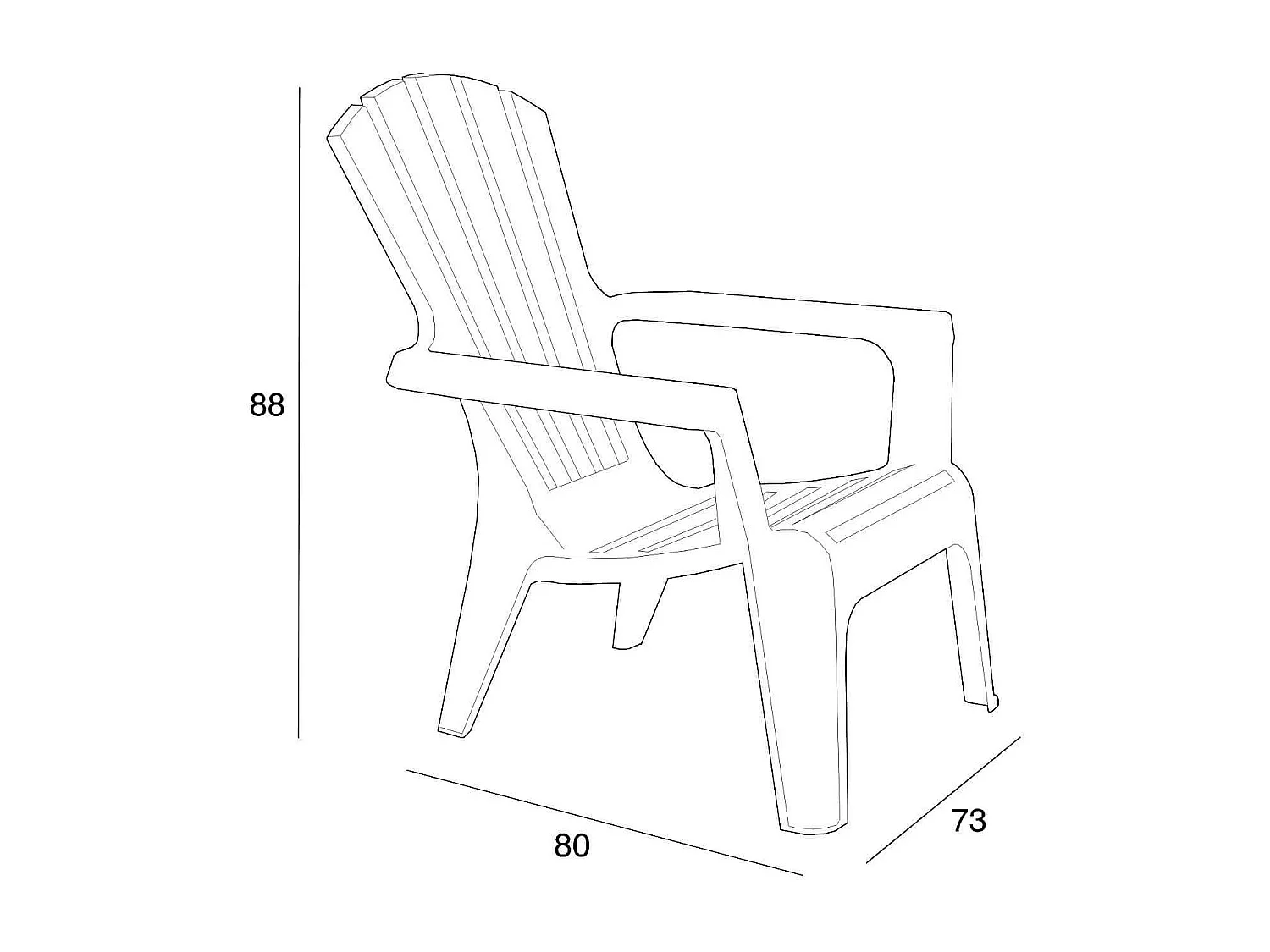 MilaniHome.it - Poltrona da giardino relax in plastica design moderno coloratadi coloreNero