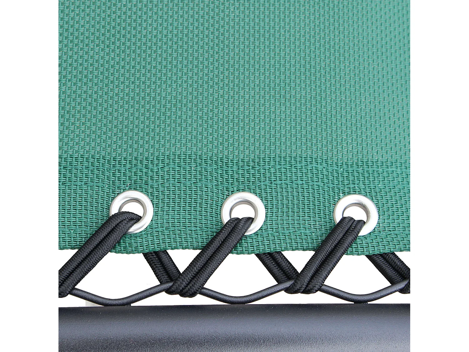 MilaniHome.it - Set Di 2 Sdraio Pieghevole Con Struttura Nera E Textilene Verde Scuro Per Campeggio Spiaggia Mare Piscina Giardinodi coloreVerde