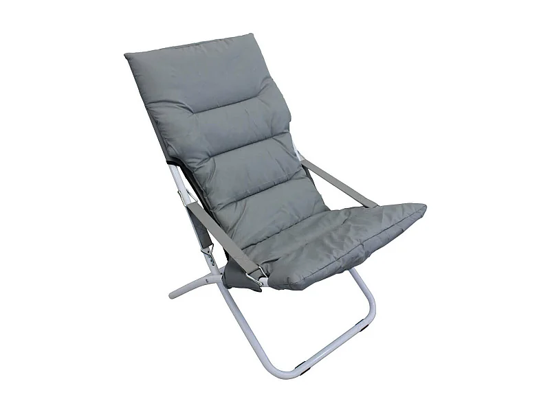 MilaniHome.it - Sdraio Pieghevole In Oxford Grigio Per Campeggio Spiaggia Mare Piscina Giardinodi coloreGrigio