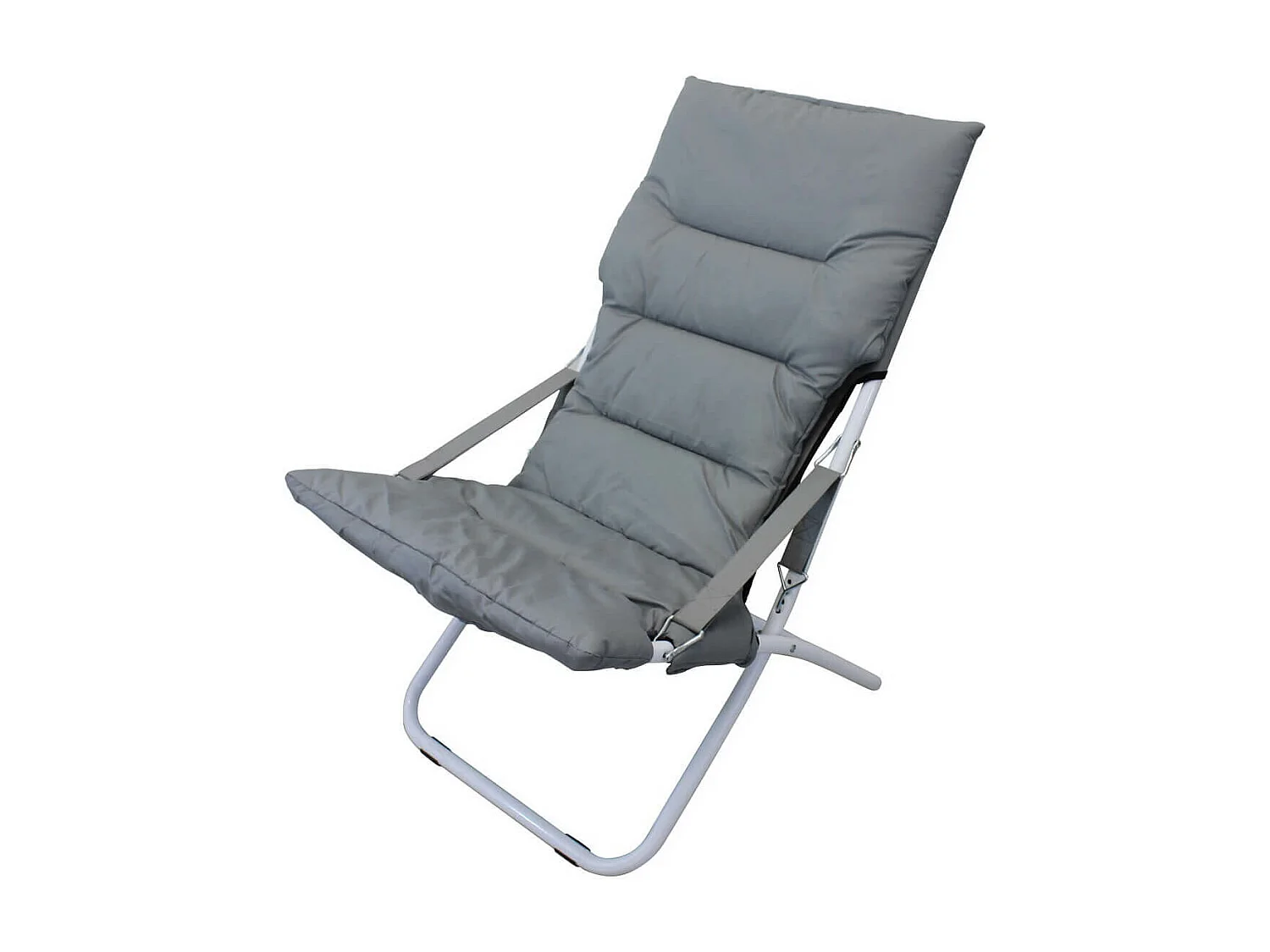 MilaniHome.it - Sdraio Pieghevole In Oxford Grigio Per Campeggio Spiaggia Mare Piscina Giardinodi coloreGrigio