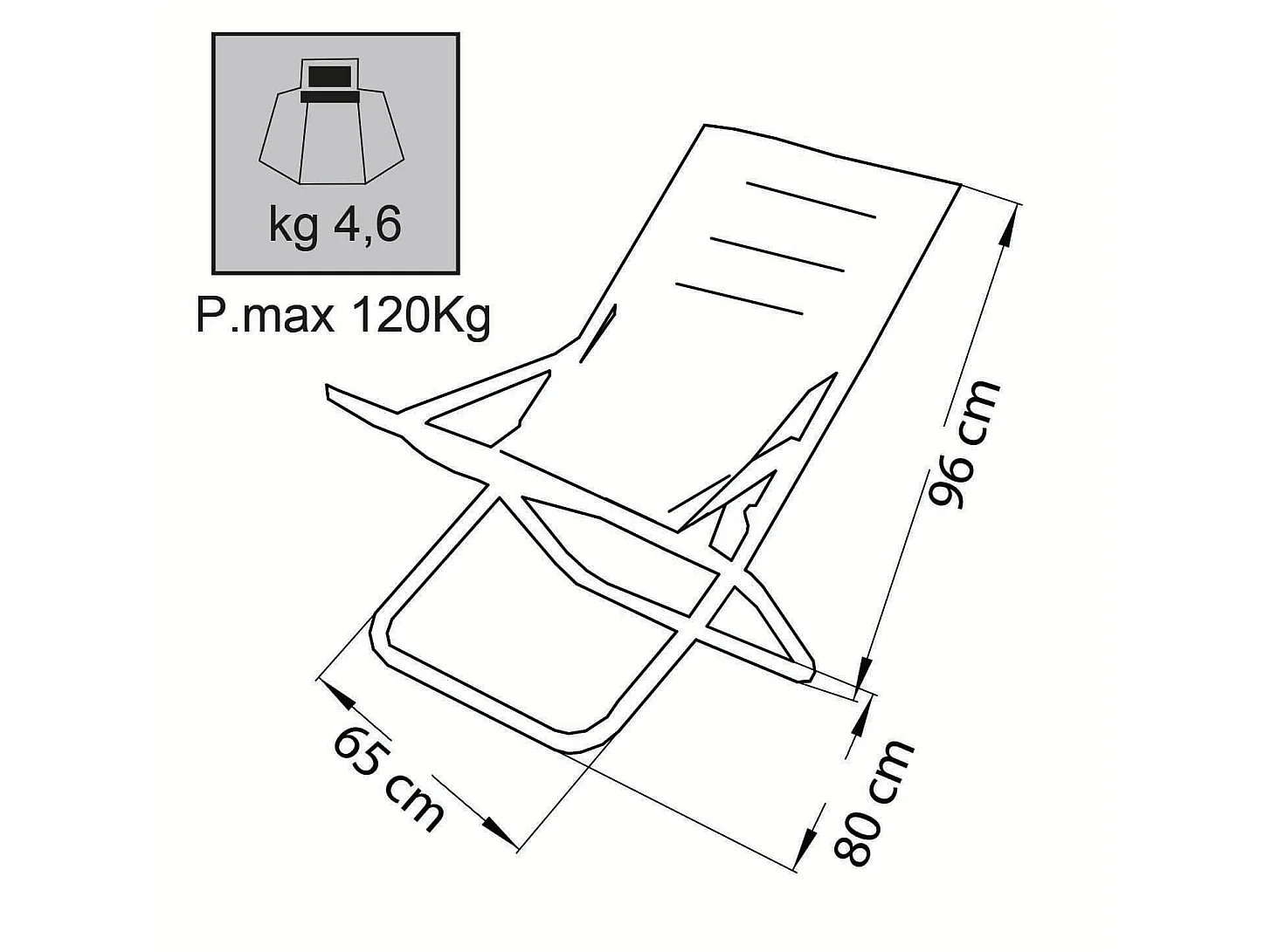 MilaniHome.it - Sdraio Pieghevole In Oxford Grigio Per Campeggio Spiaggia Mare Piscina Giardinodi coloreGrigio