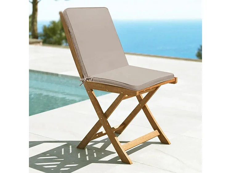 MilaniHome.it - Cuscino in poliestere sfoderabile e idrorepellente di design per esterno giardino cm 40 l x 90 p x 4 hdi coloreTortora