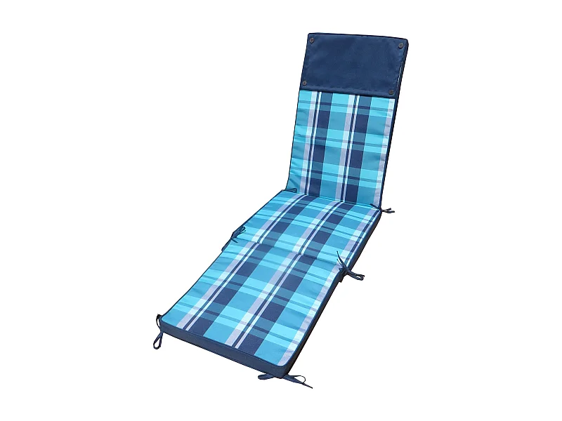 MilaniHome.it - Cuscino in poliestere sfoderabile e idrorepellente di design per esterno giardino cm 49 l x 175 p x 4 hdi coloreBlu