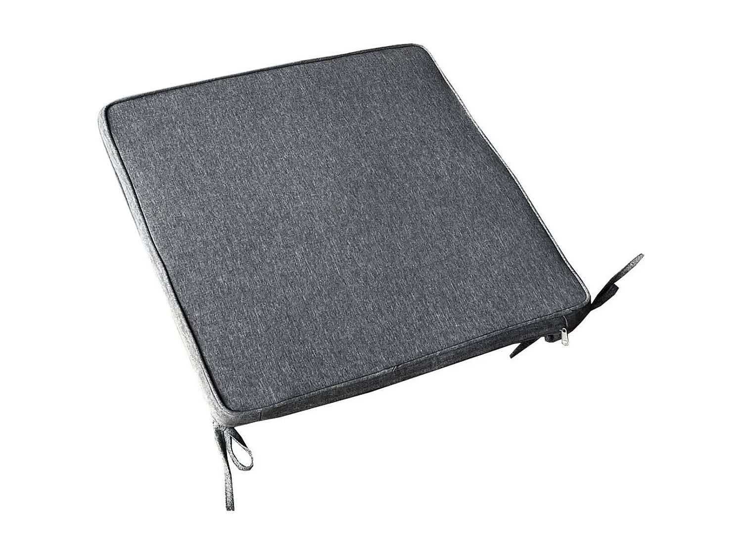 Milani Home - Cuscino in poliestere sfoderabile e idrorepellente di design per esterno giardino cm 45 l x 50 p x 4 h - Grigio scuro