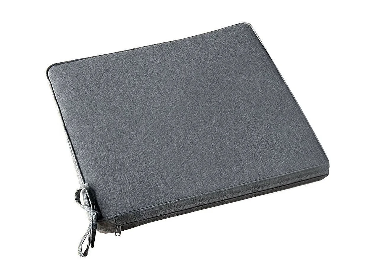 Milani Home - Cuscino in poliestere sfoderabile e idrorepellente di design per esterno giardino cm 45 l x 50 p x 4 h - Grigio scuro