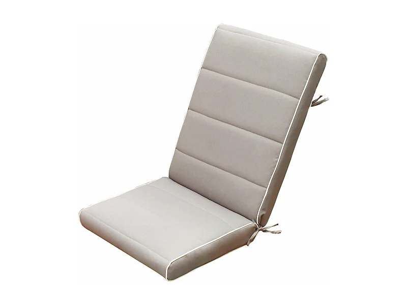 MilaniHome.it - Cuscino Medio Beige Con Doppia Cucitura Per Sedia E Poltrona Per Esterno Idrorepellenti Resistente All'Acquadi coloreTortora