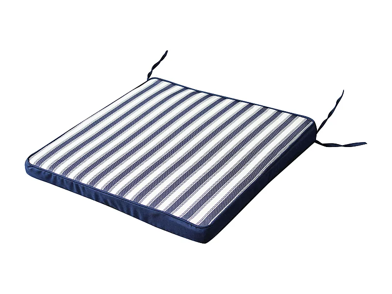 MilaniHome.it - Cuscino in poliestere sfoderabile e idrorepellente di design per esterno giardino cm 39 l x 39 p x 4 hdi coloreBlu