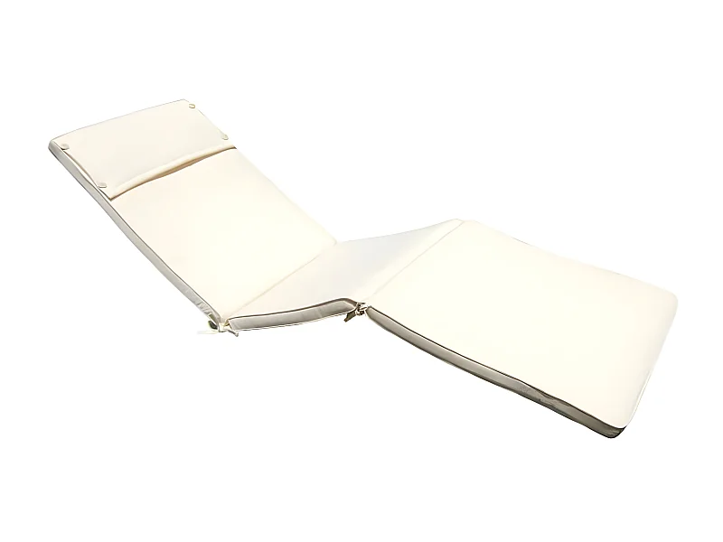 MilaniHome.it - Cuscino in poliestere sfoderabile e idrorepellente di design per esterno giardino cm 59 l x 194,5 p x 4 hdi coloreEcrù