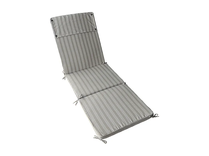 MilaniHome.it - Cuscino in poliestere sfoderabile e idrorepellente di design per esterno giardino cm 59 l x 194,5 p x 4 hdi coloreTortora